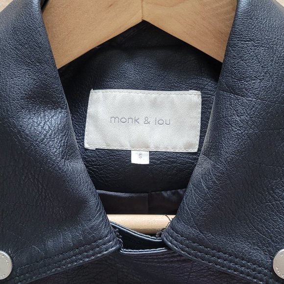 Monk & Lou Vegan Leather Moto Jacket - Picture 3 of 6